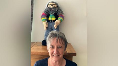 Susan Moth and knitted doll