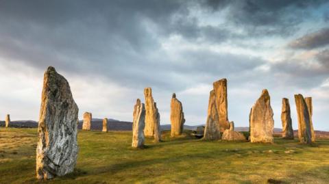 Calanais Standing Stones on the isle of Lewis, Scotland