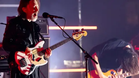 Getty Images Radiohead's Thom Yorke and Jonny Greenwood performing as The Smile in 2022