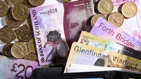 Getty Images Scottish banknotes