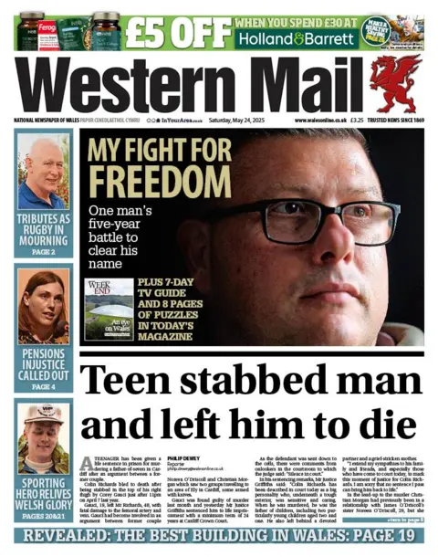 Media Wales Front page of Western Mail
