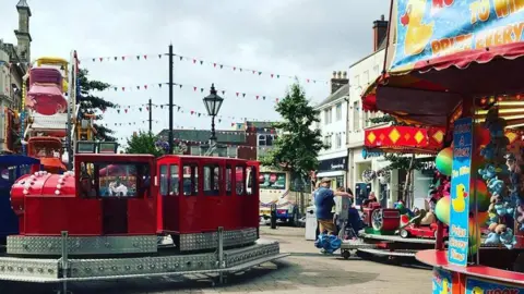 Fun fair at Loughborough by the Sea in 2019