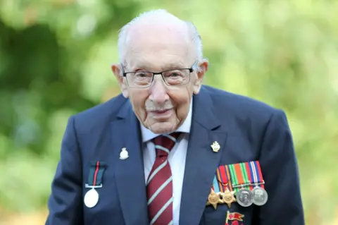 Getty Images A portrait of Captain Sir Tom Moore