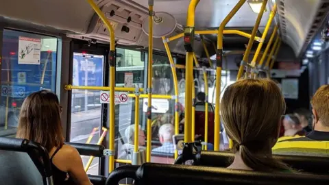 North Somerset Council People sitting on a bus