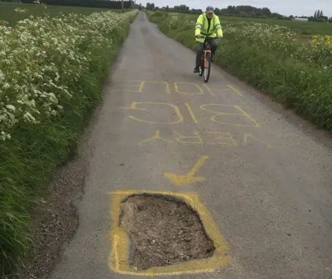 Getty Images Cyclist in Murrow, Cambridgeshire, May 2023