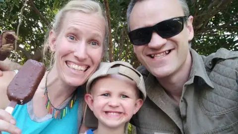 Family handout Katy, Finn and Sam Williams