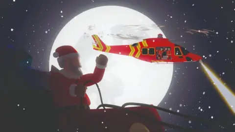 Cornwall Air Ambulance Father Christmas