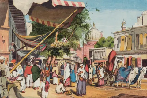 DAG William Carpenter Delhi. A Street at back of Jumma Masjid Wood engraving on paper, 1857