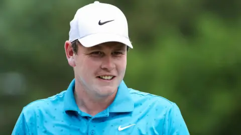 Robert MacIntyre smiles in the second round