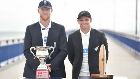 England captain Ben Stokes and New Zealand skipper Tom Latham