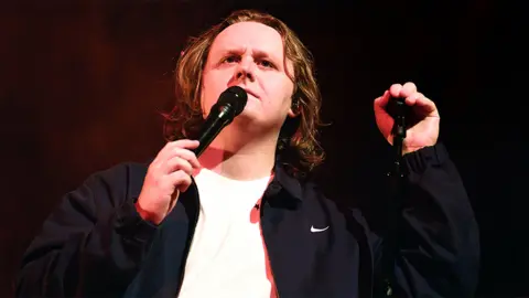 Getty Images Lewis Capaldi on stage