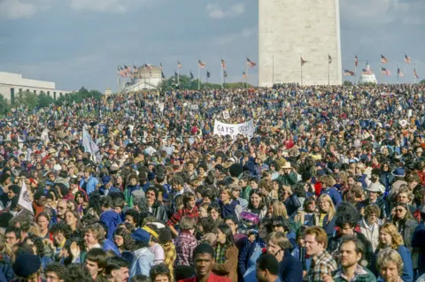 Getty Images The National March On Washington filled the famous mall