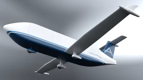 Aerolane An impression of what a cargo glider might look like, with a rigid body and thin wings