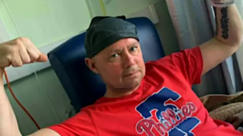 Family handout Dave pictured during treatment