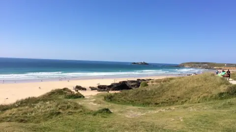 Godrevy beach in Cornwall