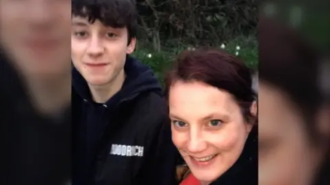 Gloucestershre Police Joshua Hall with his mother