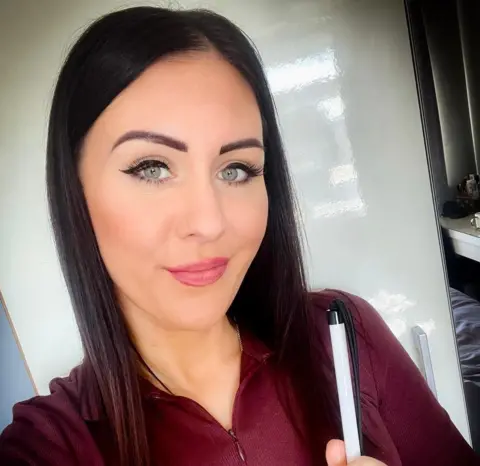 Katie Berrill Katie with cane