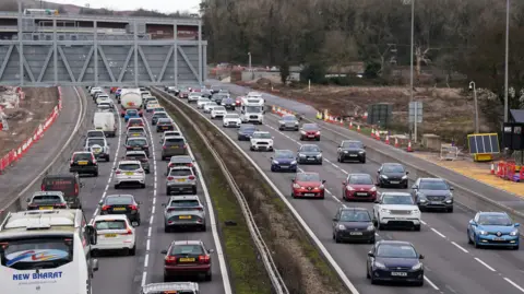 PA Media A photo of cars on the M42 motorway into Birmingham 