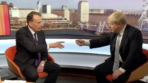 Andrew Marr and Boris Johnson