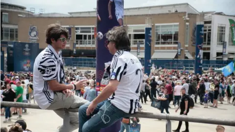 Fans at Cardiff Bay