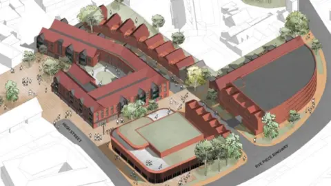 Nuneaton and Bedworth Borough Council Artist impression of redevelopment