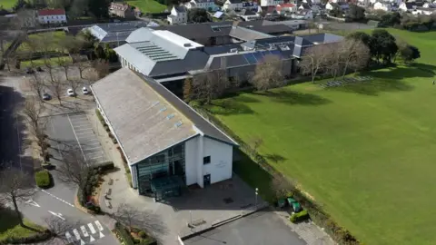 BBC Aerial shot of Guernsey's sixth form centre