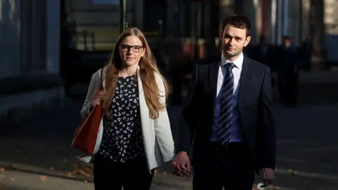 Reuters Daniel and Amy McArthur, who own Ashers Bakery in Belfast, arrive at the Supreme Court in London, Britain, October 10, 2018