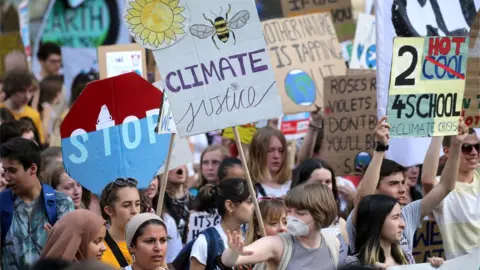 Isabel Infantes/Getty Images Students and youth climate activists in central London, pictured May 2019