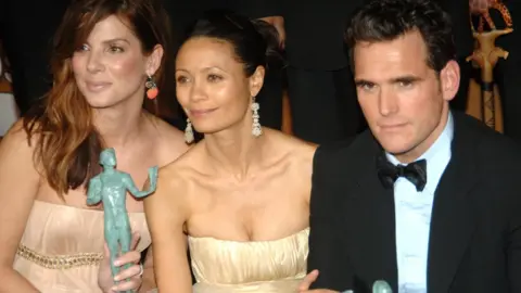 Getty Images Sandra Bullock, Thandie Newton and Matt Dillon