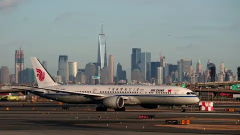 Getty Images Air China plane in New Jersey