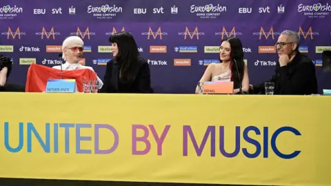 EPA Eurovision press conference with Joost Klein and Eden Golan