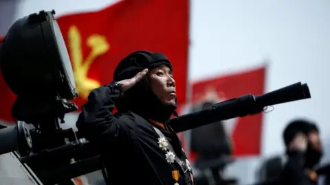 Reuters Military parade in Pyongyang, 15 April