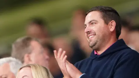 PA Chris Kirchner applauds the team