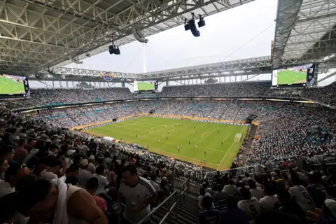 Getty Images General view of a packed football stadium during a Club World Cup match.