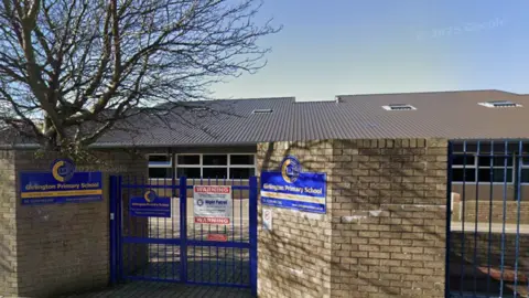 Google Entrance to Girlington Primary School, Bradford
