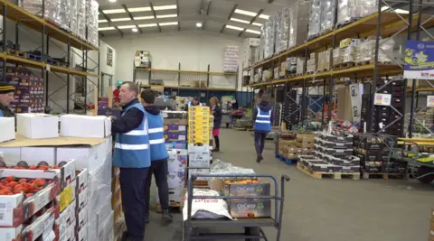BBC/Paul Murphy Picture taken at Hull Priory Fruit and Veg Market