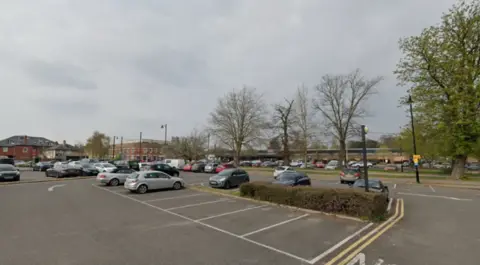 Google  A car park in South Suffolk