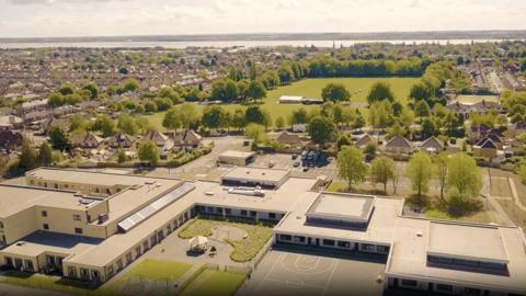 Aerial view of St Anne's School and Sixth Form