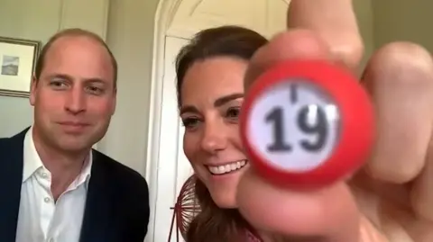 Kensington Palace The Duke and Duchess took their turn as guest bingo callers for one of the games