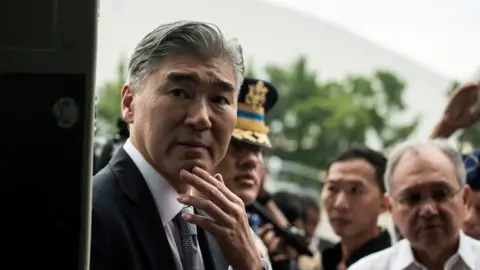 Getty Images US Ambassador Sung Kim at a ceremony in the Philippines