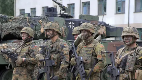 AFP German troops in Nato battlegroup in Lithuania, 25 Aug 17