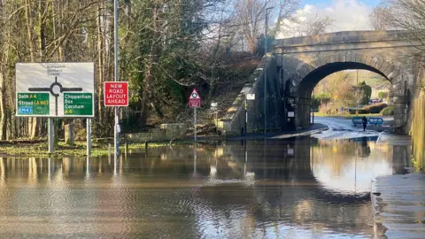 Flooded road