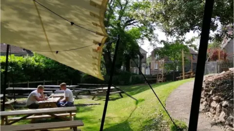 Google Beer garden of the Bristol Inn in Clevedon