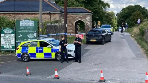 Police at the scene