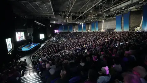 PA Media Thousands were at the conference on Saturday