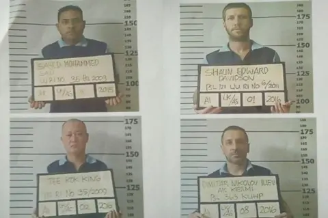 ABC Photographs showing the four escaped prisoners