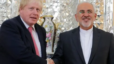 AFP/Getty Boris Johnson and Mohammad Javad Zarif