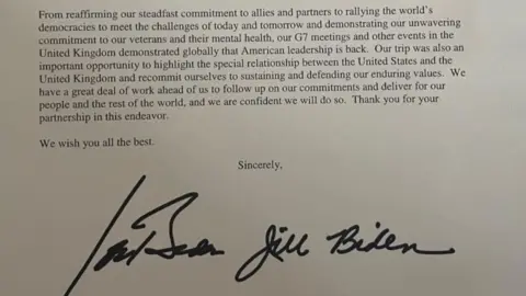 Sam Rodman Letter signed from Joe Biden