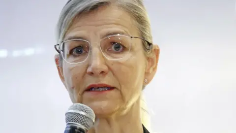 EPA Danish Minister for Development Cooperation Ulla Tornaes addresses the media in Dhaka, Bangladesh 31 October 2018.