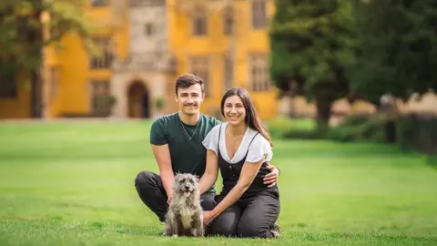 Matt Elliott Pet Photography Ms Olmos with her partner and her dog